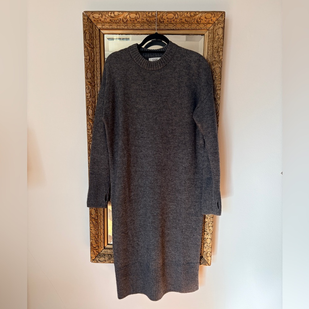 COS Charcoal Knit midi dress